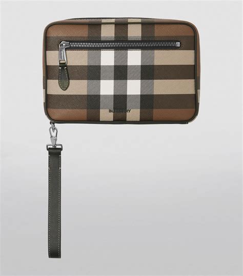 burberry check pouch